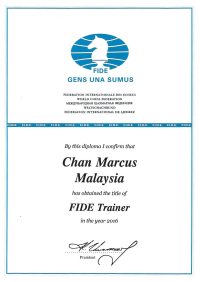 NM Marcus Chan FIDE Trainer Cert